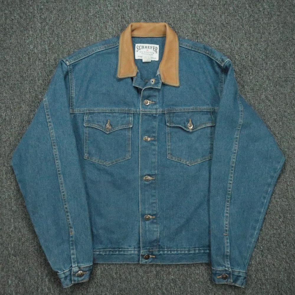Schaefer Outfitter Jacket Mens Medium Blue Legend Denim Western Button 581